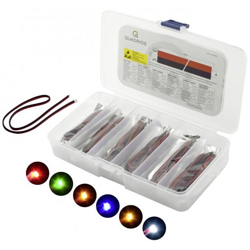 Quadrios sada LED červená, zelená, žlutá, modrá, bílá, jantarová 20 mA 3.0 V