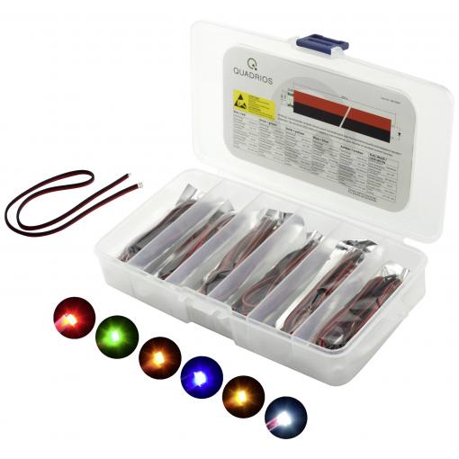 Quadrios sada LED červená, zelená, žlutá, modrá, bílá, jantarová 20 mA 3.0 V