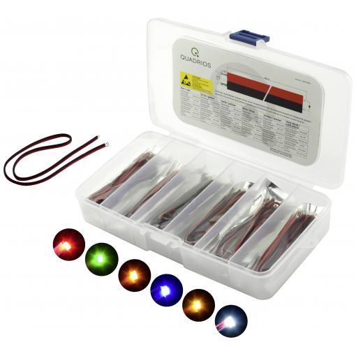 Quadrios sada LED červená, zelená, žlutá, modrá, bílá, jantarová 120 ° 20 mA 3.0 V