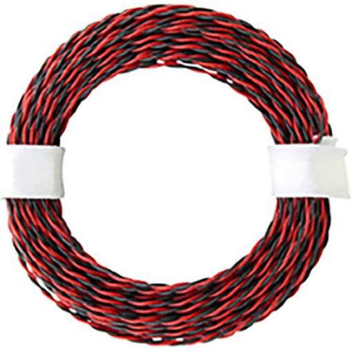 econ connect KZL2X004RTSW10 lanko/ licna 2 x 0.04 mm² červená/černá 10 m