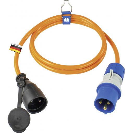 AS Schwabe 862435 napájecí kabelový adaptér, 16 A, oranžová, 1.5 m