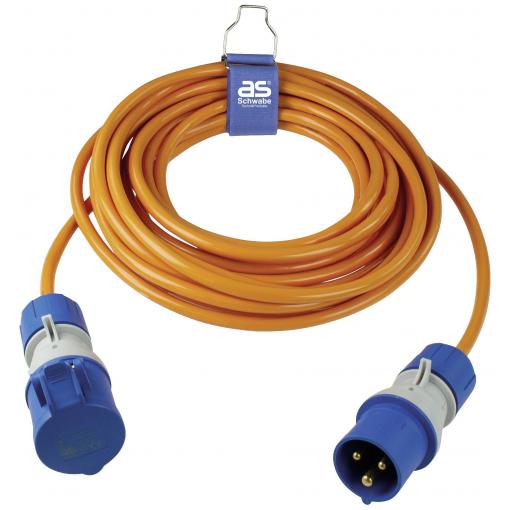 AS Schwabe 62432 napájecí prodlužovací kabel 16 A oranžová 10 m H07BQ-F 3G 2,5 mm²