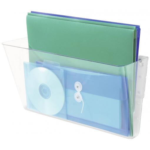 Deflecto DocuPocket 73101 drřák letáků na zeď transparentní DIN A4 na šířku Počet přihrádek 1 1 ks (š x v x h) 331 x 190 x 105 mm