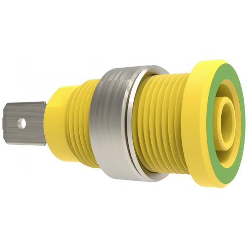 Schützinger bezpečnostní vestavná zásuvka 4 mm zelenožlutá 1 ks