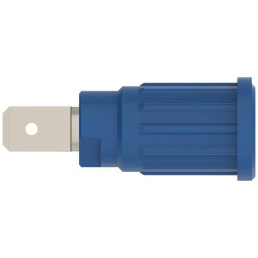 Schützinger bezpečnostní lisovaná zásuvka 4 mm modrá 1 ks