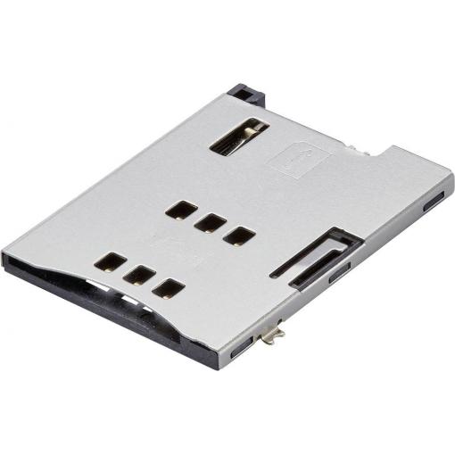 Molex Slot pro SIM kartu 6, rozteč 2.54 mm, 475530001, 1 ks Tape on Full reel