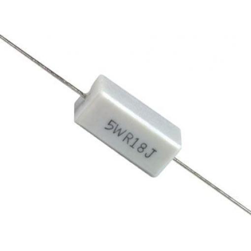Výkonový rezistor 75 Ω, 5 W, drátový keramický, 5%, 350 V