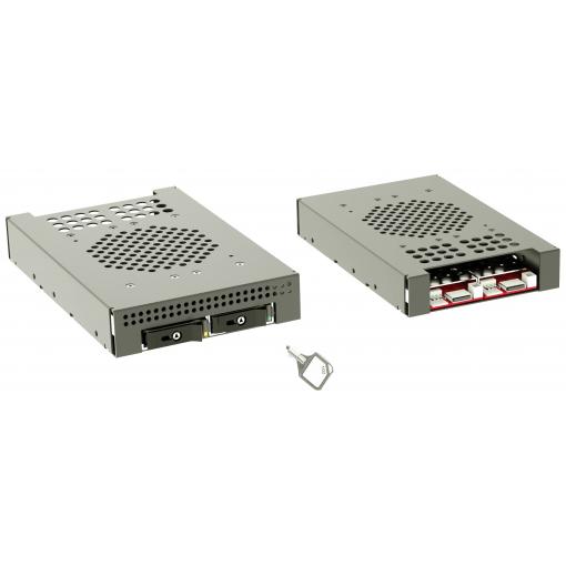 JouJye JJ-GM3-102M2-Fr Slimline SAS(SFF-8654) 1x3.5 for 2xM.2 NVMe rámeček na 3,5 pevný disk SAS