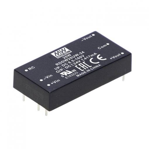MEAN WELL RDDW20UW-12 DC/DC měnič napětí do DPS 833 mA 20 W Počet výstupů: 2 x Obsah 1 ks