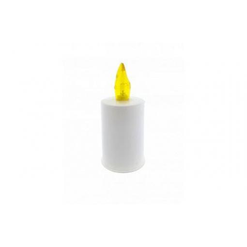 LED hřbitovní svíčka bílá  žlutý plamen LUX BC 173