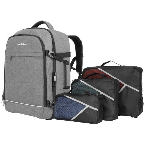 Manhattan batoh na notebooky Notebook-Rucksack mit Gerätefächern für Laptops bis zu 17,3,Tablets bis zu 11, max. 43,9 cm (17,3) , šedá