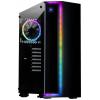 Inter-Tech S-3906 Renegade tower PC skříň černá prachový filtr, integrované osvětlení, 1 předinstalovaný LED ventilátor, boční okno