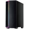 Inter-Tech S-3906 Renegade tower PC skříň černá prachový filtr, integrované osvětlení, 1 předinstalovaný LED ventilátor, boční okno
