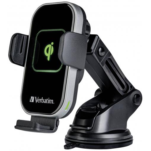 Verbatim bezdrátová indukční nabíječka 15 W FWC-02 Qi Fast Wireless Car Charger 49553 Výstup Magnetické připojení černá