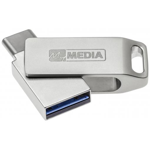 MyMEDIA My Dual USB 3.2 Gen 1 /USB C Drive 32GB USB flash disk 32 GB stříbrná 69269 USB 3.2 (Gen 1x1) , USB-C®