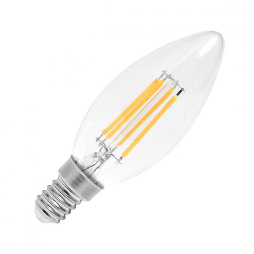 LED žárovka Ecolite LED2W-RETRO/C37/E14 svíčková, teplá bílá, energ.třída "C"  EE534443