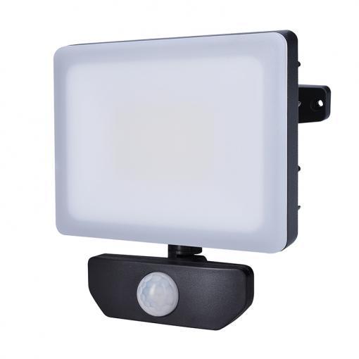 Solight LED reflektor Quick se sensorem, 30W, 2550lm, 4000K, IP44, černý - WM-30WS-Q