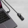 AXAGON HUE-M1AL USB Hub 4 porty USB-A USB 3.2 Gen1 5 GBit/s stříbrná HUE-M1AL