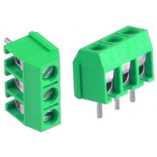 Svorkovnice do DPS 3P KF301-3P, RM 5 mm, zelená