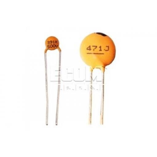 Keramický kondenzátor 15 pF, 500 V, NPO, ±5 %, 6 mm