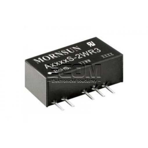 DC/DC měnič A1205S-2WR3, ±5 V / 200 mA, izolovaný, SIP7