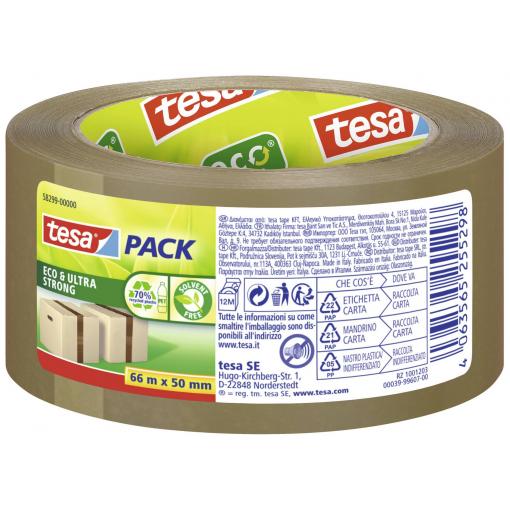 tesa ECO & ULTRA STRONG 58299-00000-00 balicí lepicí páska tesapack® eco & ultra strong hnědá (d x š) 66 m x 50 mm 1 ks
