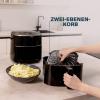 Princess 01.182244.01.001 horkovzdušná fritéza 6 l 1 500 W nepřilnavý povlak, horkovzdušný, funkce časovače, teplota varu, s displejem černá