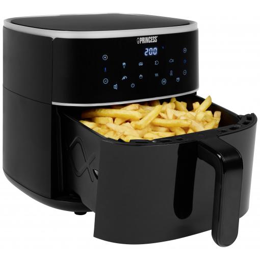 Princess 01.182244.01.001 horkovzdušná fritéza 6 l 1 500 W nepřilnavý povlak, horkovzdušný, funkce časovače, teplota varu, s displejem černá