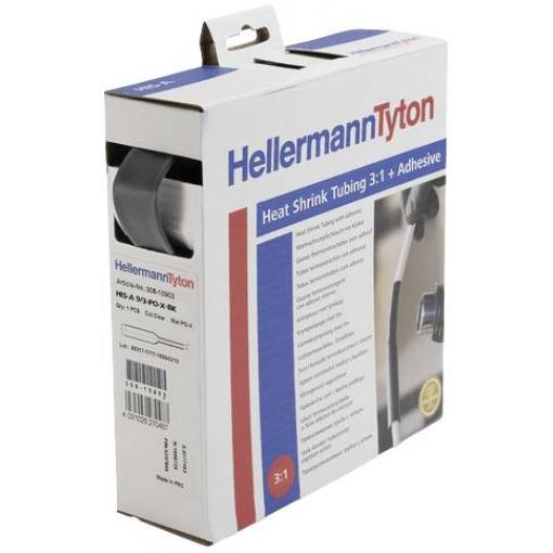 HellermannTyton 308-11800 smršťovací bužírka s lepidlem černá 19 mm 6 mm Poměr smrštění:3:1 1 ks