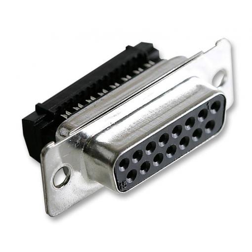 MH Connectors MH10576 D-SUB zásuvková lišta 180 ° Pólů: 15 IDC 1 ks