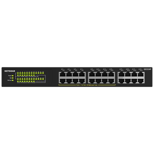NETGEAR GS324P-100EUS GS324P síťový switch RJ45 24 portů 1 GBit/s funkce PoE