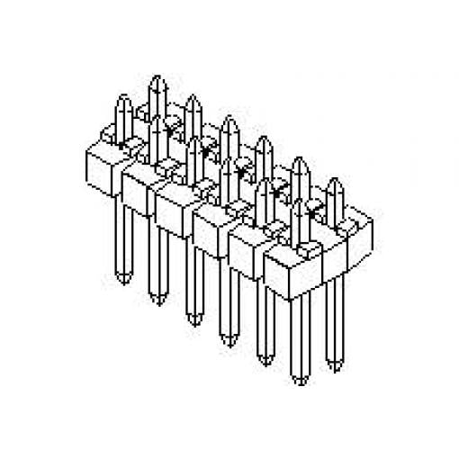 Molex vestavná pinová lišta (standardní) 901310132, 1 ks Tray