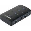 Renkforce RF-3016752 USB Hub 4 porty USB-A USB 3.0 5 GBit/s se stavovými LED černá