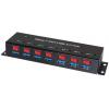 Renkforce RF-3269622 USB Hub 7 portů USB-A USB 3.0 5 GBit/s kovový ukazatel, lze spínat jednotlivě, pro montáž na zeď černá RF-3269622