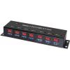 Renkforce RF-3269622 USB Hub 7 portů USB-A USB 3.0 5 GBit/s kovový ukazatel, lze spínat jednotlivě, pro montáž na zeď černá RF-3269622