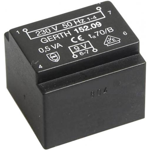 Gerth PT201201 transformátor do DPS 1 x 230 V 1 x 12 V/AC 0.50 VA 41 mA