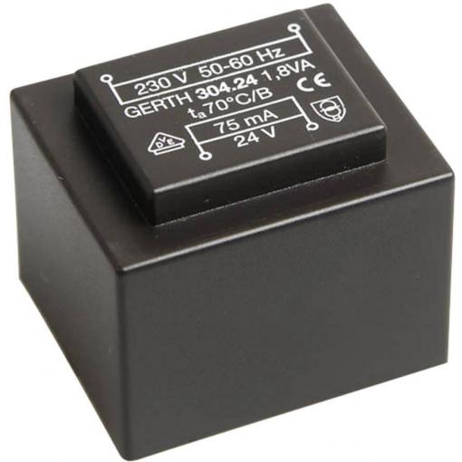 Gerth PT302402 transformátor do DPS 1 x 230 V 2 x 12 V/AC 1.80 VA 75 mA