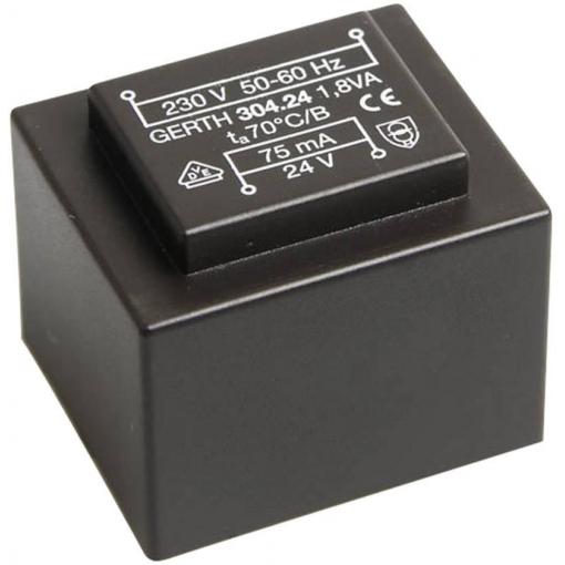 Gerth PT304802 transformátor do DPS 1 x 230 V 2 x 24 V/AC 1.80 VA 37 mA