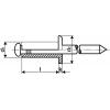 Gesipa 1454614 slepý nýt ocel ocel ocel Blindniet St/St 5x10mm Standard KS 4,0-6,0mm 500 ks