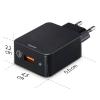 Hama USB nabíječka, 1x USB A , 19.50 W, černá