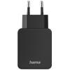Hama USB nabíječka, 1x USB A , 19.50 W, černá
