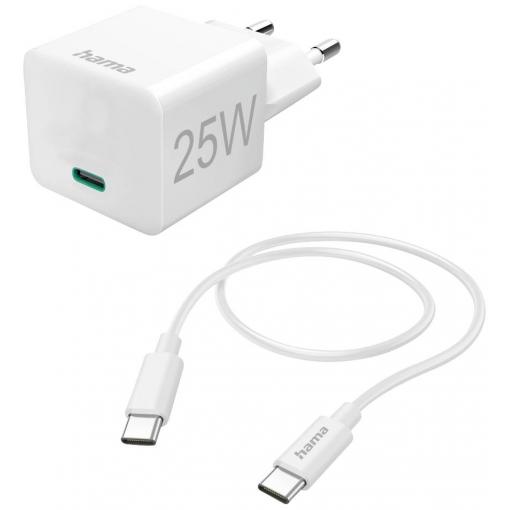 Hama USB nabíječka, 1x USB-C®, 25.00 W, bílá