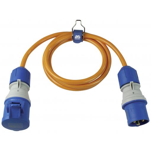 AS Schwabe 62430 napájecí prodlužovací kabel, 16 A, oranžová, 1.5 m