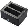 Renkforce RF-5576398 USB 3.2 (Gen 1x1) SATA 2 porty dokovací stanice pro pevný disk 2.5 palec, 3.5 palec s funkcí klonování, s funkcí mazání