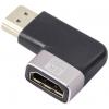 SpeaKa Professional SP-11302004 HDMI adaptér [1x HDMI zástrčka - 1x HDMI zásuvka] černá, stříbrná UHD 8K @ 60 Hz, UHD 4K @ 120 Hz 90° zatočeno doprava