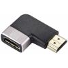 SpeaKa Professional SP-11302008 HDMI adaptér [1x HDMI zástrčka - 1x HDMI zásuvka] černá, stříbrná UHD 8K @ 60 Hz, UHD 4K @ 120 Hz 90° zatočeno doleva