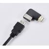 SpeaKa Professional SP-11302008 HDMI adaptér [1x HDMI zástrčka - 1x HDMI zásuvka] černá, stříbrná UHD 8K @ 60 Hz, UHD 4K @ 120 Hz 90° zatočeno doleva