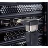 SpeaKa Professional SP-11302012 HDMI adaptér [1x HDMI zástrčka - 1x HDMI zásuvka] černá, stříbrná UHD 8K @ 60 Hz, UHD 4K @ 120 Hz 90° zatočeno nahoru