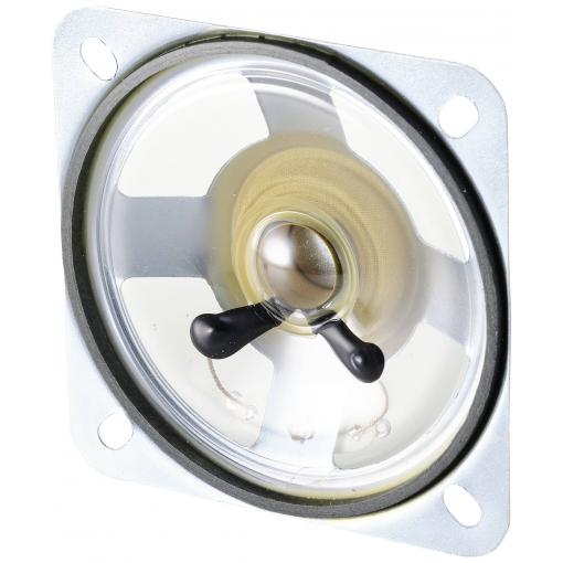 TRU COMPONENTS mini reproduktor 7.7 cm 1 W 8 Ω 91 dB Plastová membrána, Transparentní membrána