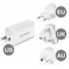 VOLTCRAFT UC-3ACX004 cestovní nabíječka, GaN, s adaptérem pro Evropu, s britským adaptérem, s americkým adaptérem, s australským adaptérem, 1x USB A , 2x